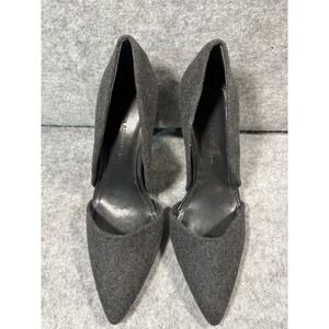 Banana Republic Adelia D'Orsay heels in charcoal grey wool fabric Sz 9.5‎